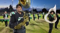 'Juni never gets a break': Football star with 4.0 GPA plays offense, defense, special teams — and tuba