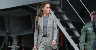 Kate Middleton looks sleek as she visits RAF Coningsby