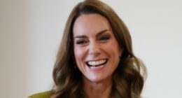 Kate issues good luck message to England's rugby stars as they take on Australia at Wembley