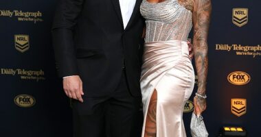 Kieran Foran (pictured with partner Karina) has opened up on why he chose to rejoin the Manly Sea Eagles