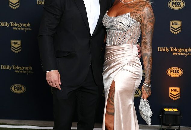 Kieran Foran (pictured with partner Karina) has opened up on why he chose to rejoin the Manly Sea Eagles