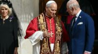 King Charles and Pope Leo pray together inside Sistine Chapel during historic Vatican state visit