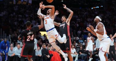 Knicks take 54 threes, only make 15 in 115-107 loss to Heat