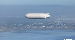 Large white blimp spotted flying over San Francisco identified