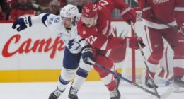 Larkin's overtime goal lifts Red Wings past Lightning, 2-1