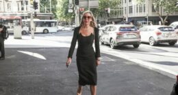 Nathalie Matthews, the ex-girlfriend of Mark Latham, is in court on revenge porn charges, John Maddison Tower. Oct 9, 2025. Photo Edwina Pickles SMH