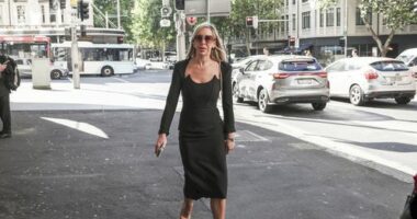 Nathalie Matthews, the ex-girlfriend of Mark Latham, is in court on revenge porn charges, John Maddison Tower. Oct 9, 2025. Photo Edwina Pickles SMH