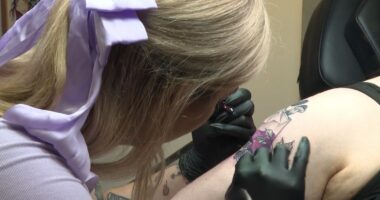 Legally blind artist says she can't drive, but she can tattoo