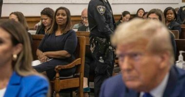 New York Attorney-General Letitia James at Donald Trump's civil business fraud trial.