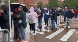 Massive crowds line up in the rain at Ole Miss for Turning Point USA event with VP Vance, Erika Kirk