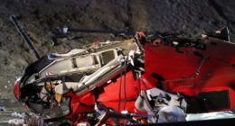 Medical helicopter crashes on California highway, injuring 3 people