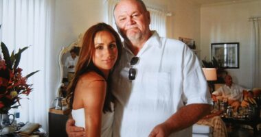 Meghan Markle's estranged father urges 'please don't worry about me' after fears he had been trapped on 19th floor of his Philippines apartment after earthquake