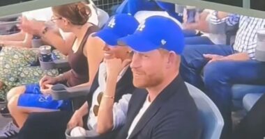 Meghan and Harry 'are booed' by crowd at Dodgers Stadium