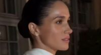 Meghan's own catwalk moment: Duchess of Sussex 'struts' as she leaves Balenciaga show in Paris