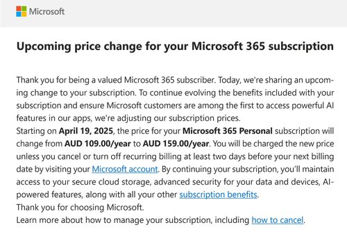 Microsoft Australia is facing court action for allegedly misleading 2.7 million Australians into buying a more expensive subscription plan that includes its AI bot Copilot.