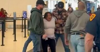 Migrant wails 'Help me, I have my papers' as she's detained at airport