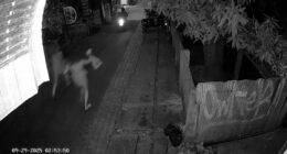 Moment British teenagers chase after thief who snatched their handbag