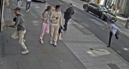 Moment Tim Horton boss chases Algerian migrant who snatched £65k watch