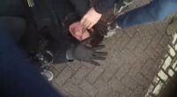 Moment police arrest ringleader outside B&Q for torching warehouse