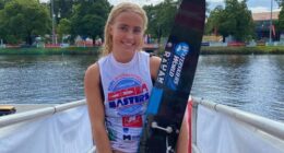 Kristy Appleton fell sick with meningococcal B on the day she returned home from competing on the world stage in waterskiing.