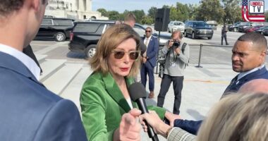 Nancy Pelosi explodes at reporter as she's escorted down Capitol steps