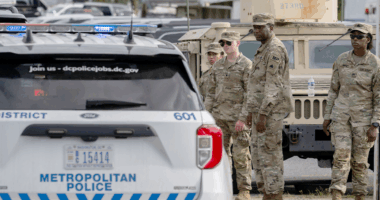 National Guard intervenes as suspect swings foot-long kitchen knife in violent DC street brawl
