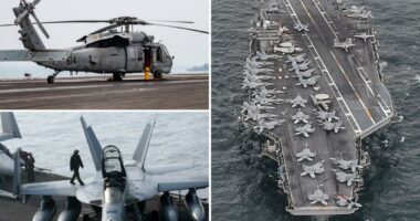 Navy fighter jet, helicopter based off USS Nimitz aircraft carrier crash into South China Sea within 30 minutes