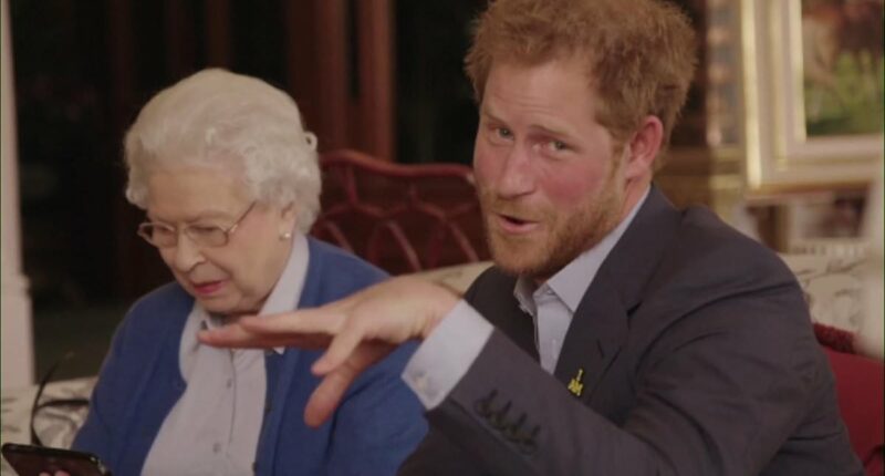 Nervous Prince Harry feared putting the late Queen in an awkward position... only to find out the Monarch would create one of the most viral moments