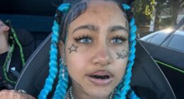 North West, 12, sports fake face tattoos, piercings and grillz