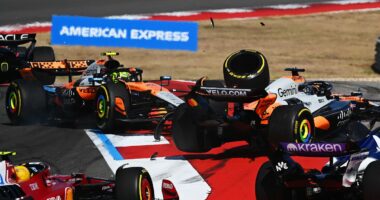 Oscar Piastri and Lando Norris crash AGAIN: McLaren in turmoil as two stars collide on first corner