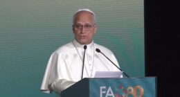 Pope Leo XIV urges world leaders 'not to look the other way' in fighting global hunger at World Food Day ceremony in Rome