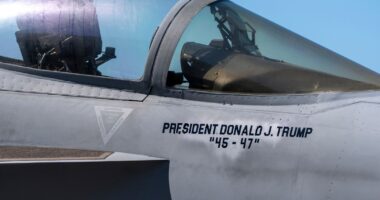 President Donald Trump celebrates the Navy's 250th anniversary in the midst of the shutdown at Naval Station Norfolk, Virginia