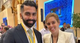 Princess Beatrice heads for Saudi while Eugenie goes to Paris with friends as parents Andrew and Fergie 'prepare to move out of Royal Lodge'