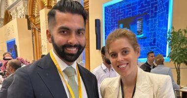 Princess Beatrice heads for Saudi while Eugenie goes to Paris with friends as parents Andrew and Fergie 'prepare to move out of Royal Lodge'