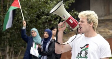 Pro-Palestine students chant 'from the river to the sea'