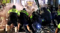 Pro-Palestinian agitators hit with felony 'promotion of anarchy' charges after riot in Dem-run city: officials