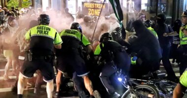 Pro-Palestinian agitators hit with felony 'promotion of anarchy' charges after riot in Dem-run city: officials