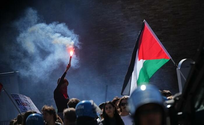 Pro-Palestinian protesters reach Italy's soccer training center to oppose game vs. Israel