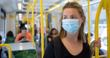 Public health experts urge Britons to wear masks and isolate if infected as cases of new Covid variants Nimbus and Stratus soar