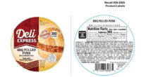 Pulled pork sandwiches recalled over plastic contamination