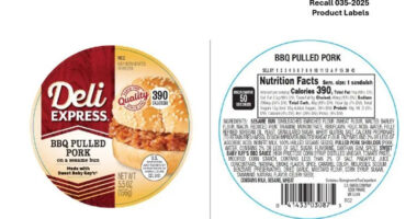 Pulled pork sandwiches recalled over plastic contamination