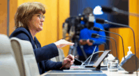 Michele Bullock at a Senate estimates hearing, October 10, 2025.