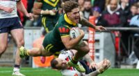 Reece Walsh lights up Wembley Stadium as Kangaroos torch England in Ashes return