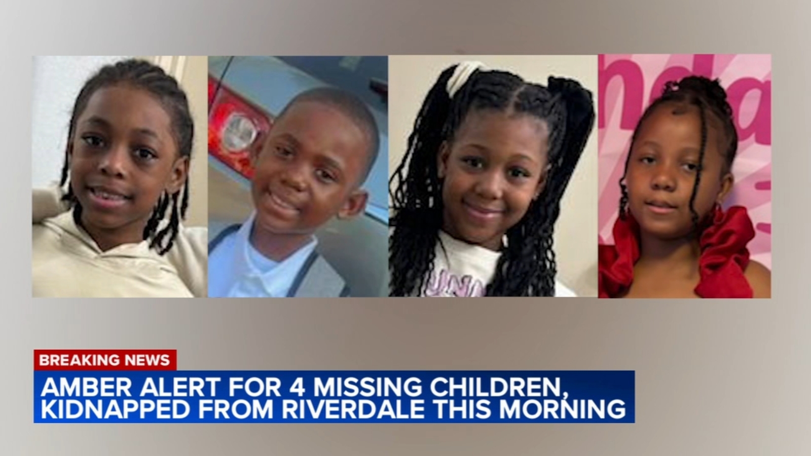 Urgent Amber Alert: Search Underway for Suspect and 4 Missing Children in Stolen Silver Acura MDX in Riverdale, Illinois