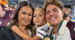 See the powerful moment Reece Walsh reunites with his ex at the NRL grand final after they had a baby when he was just 18