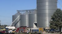 Several departments on scene of grain bin fire at Coles Station