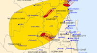 Severe storm warnings in south-east Queensland