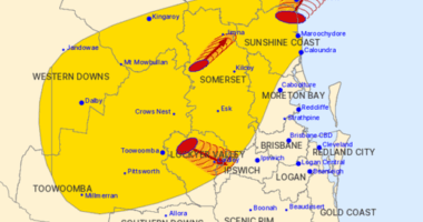Severe storm warnings in south-east Queensland