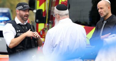 Shock in Jewish community after four stabbed outside synagogue