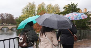 Storm Benjamin to batter UK amid 2in of rain and 75mph gusts